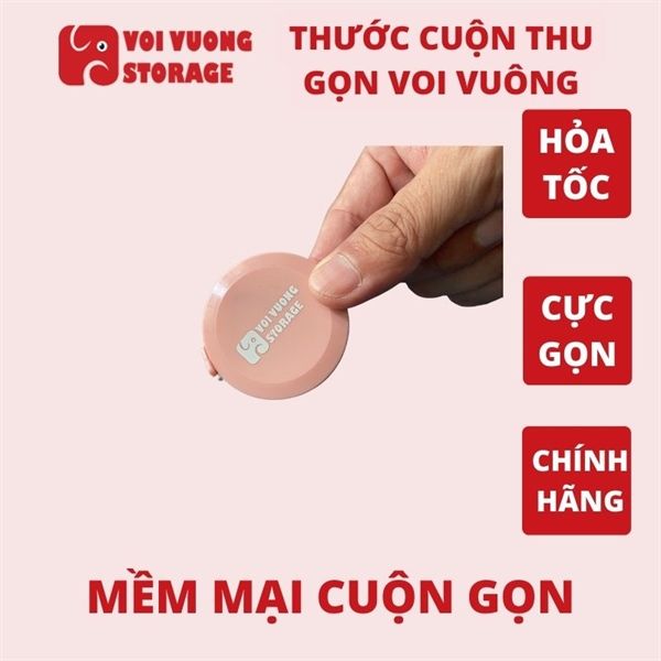 Thước Dây Rút Mini Nhỏ Xinh Dài 1m5 Thương Hiệu Voi Vuông