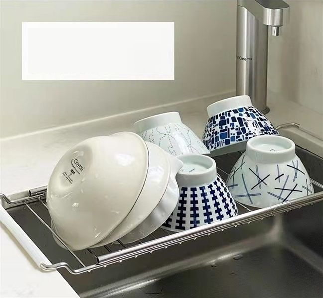 Giá inox để ngang bồn rửa vừa cho bồn rửa ngang 40-60cm