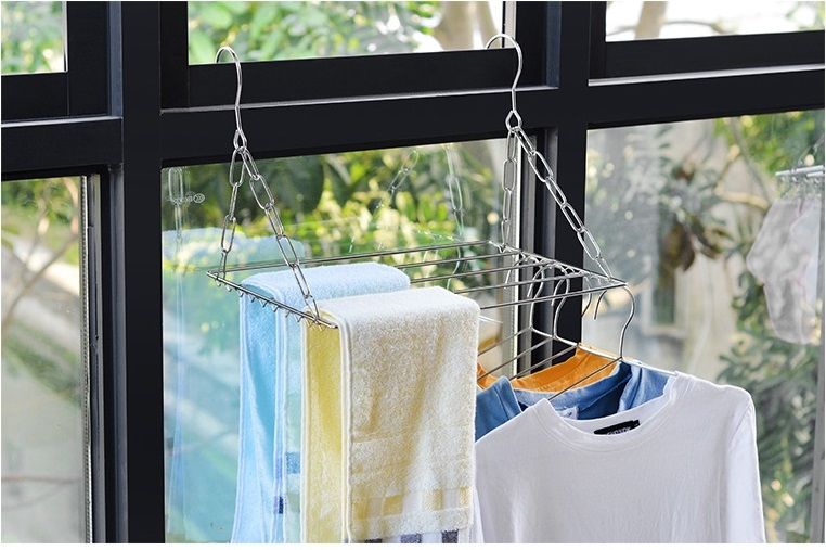 Giá phơi đồ Mini treo khung cửa sổ, ban công