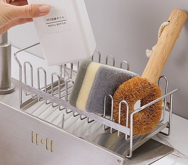 Khay INOX đựng miếng rửa chén