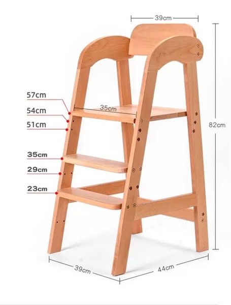 Ghế gỗ điều chỉnh độ cao Nhi đồng