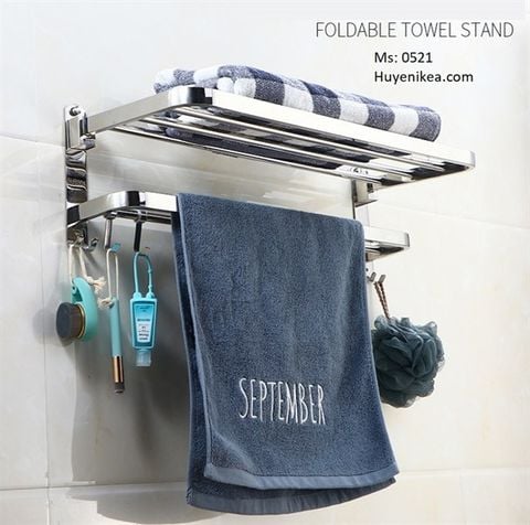 Giá inox 2 TẦNG để KHĂN TẮM 60CM