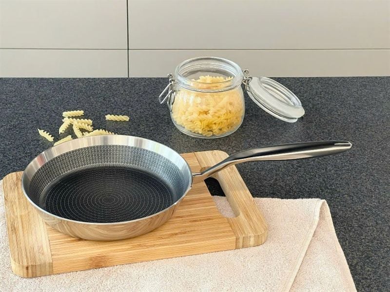 Chảo đúc inox chống dính vân nổi Kaiyo NÔNG LÒNG