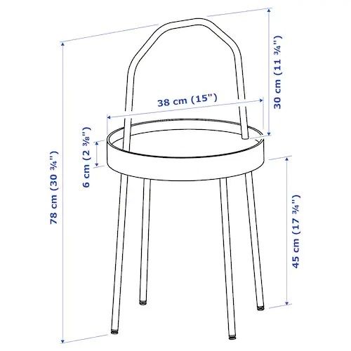 Bàn trà quai xách Ikea BURVIK