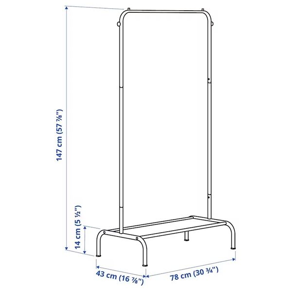 Giá Sào treo đồ có giá để giầy dép IKEA BRUKSVARA