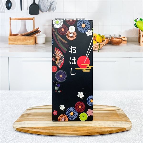 Set 5 đôi đũa Shikisai hoa Đào sợi thuỷ tinh cao cấp đầu bạc