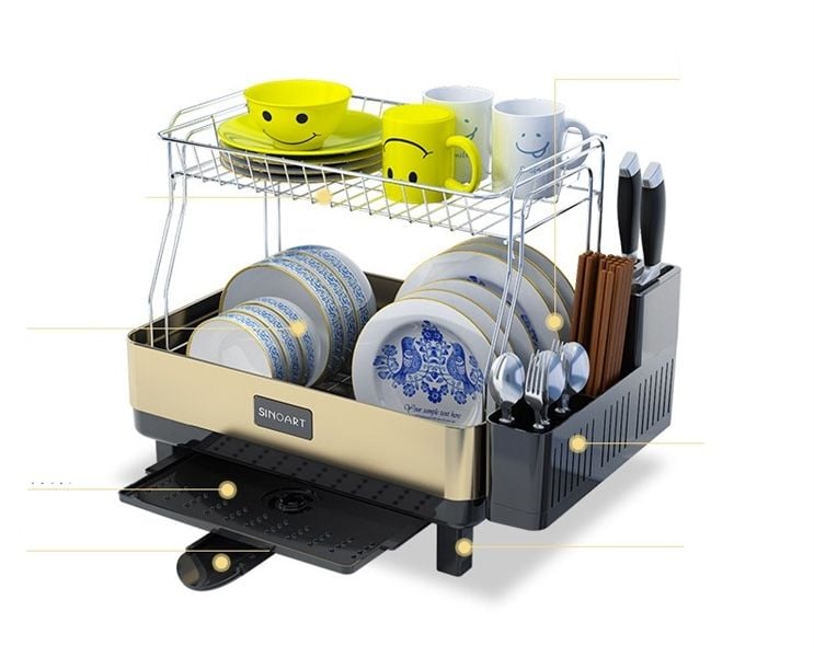 Rổ úp chén có khay hứng nước SinoArt