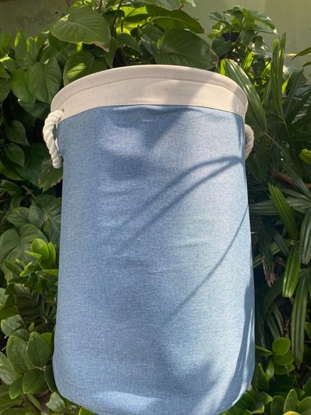 Giỏ đồ giặt Laudry XANH DƯƠNG trơn 40*55cm (cao 55)