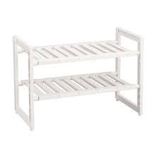 Giá để đồ dùng nhà bếp 2 tầng điều chỉnh độ dài tiện lợi