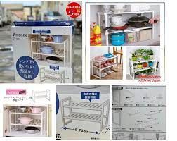 Giá để đồ dùng nhà bếp 2 tầng điều chỉnh độ dài tiện lợi