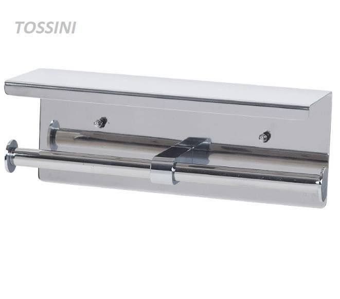 Giá inox giữ cuộn giấy vệ sinh ĐƠN kèm keo Đức