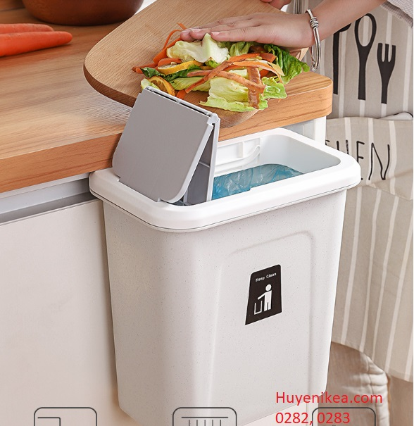 Giỏ Rác Kẹp Tủ Nắp Trượt
