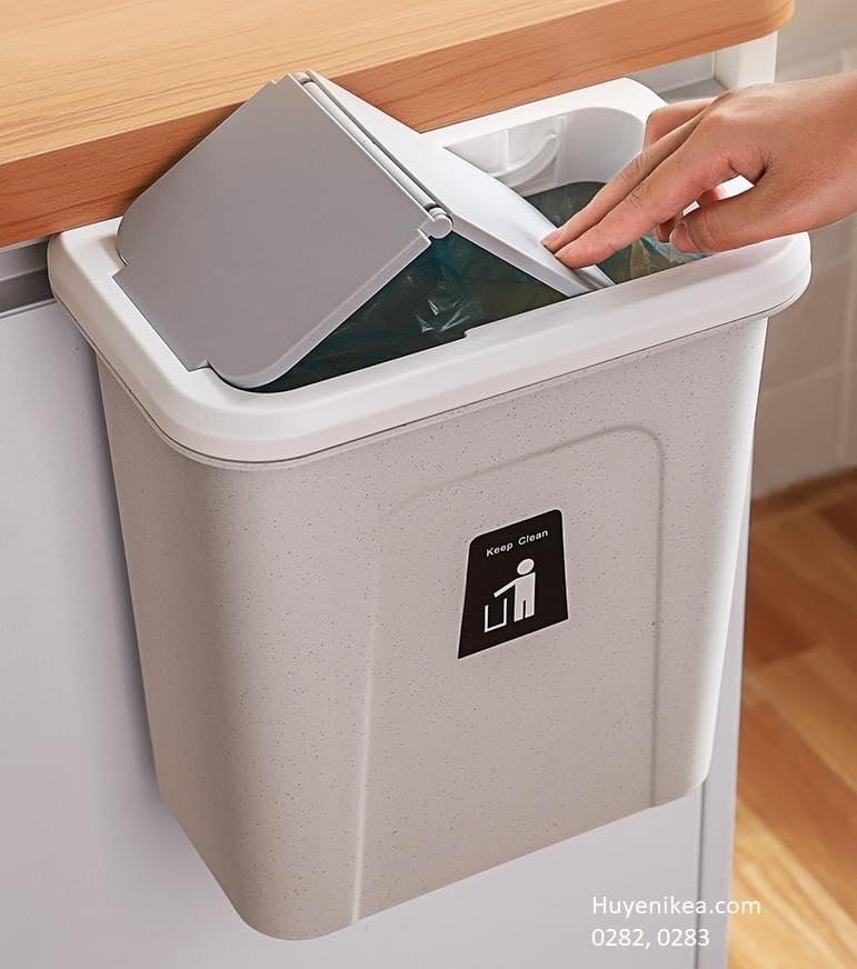 Giỏ Rác Kẹp Tủ Nắp Trượt