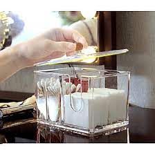 Hộp đựng bông tẩy trang 2 ngăn