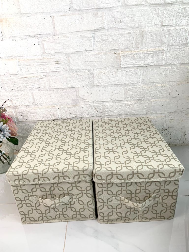 Hộp Vải Dựng Quần Áo Chia Ngăn Có Nắp