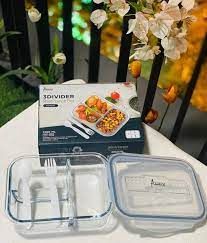 Hộp thực phẩm thủy tinh 3 ngăn FCkorea