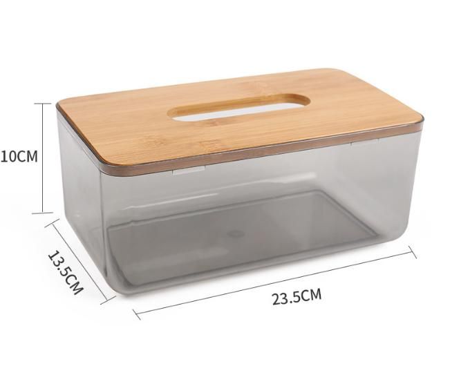 Hộp đựng giấy ăn trong nắp gỗ