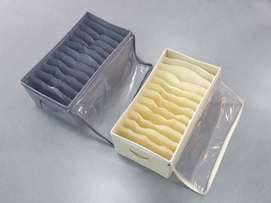 Hộp vải chia ngăn nắp trong khóa kéo