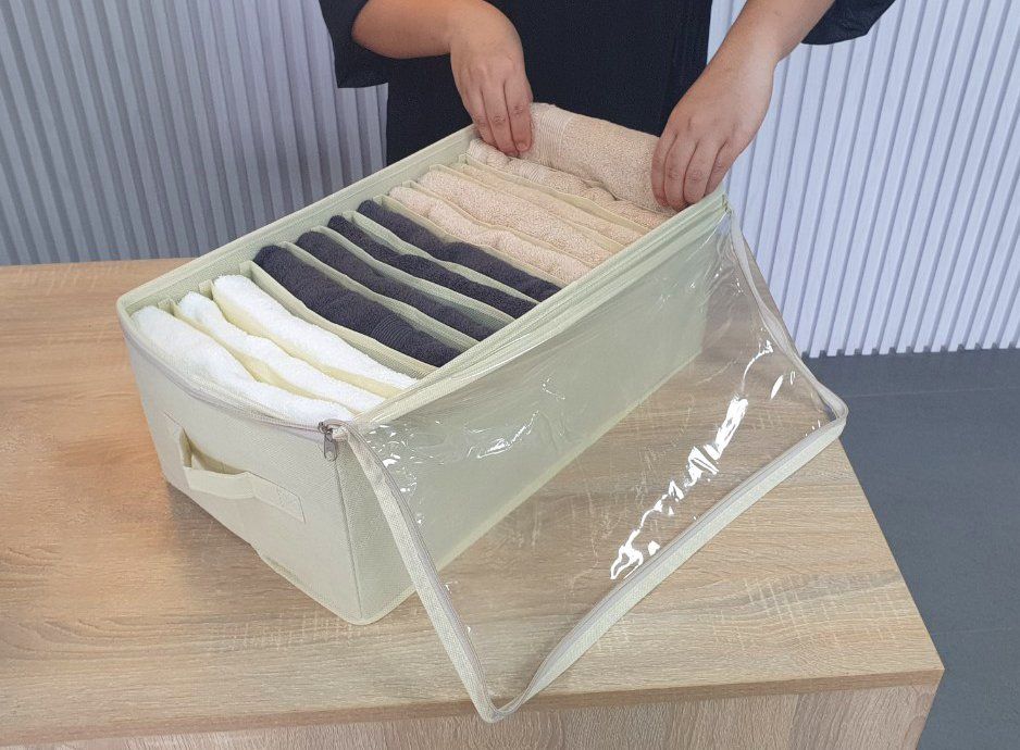 Hộp vải chia ngăn nắp trong khóa kéo