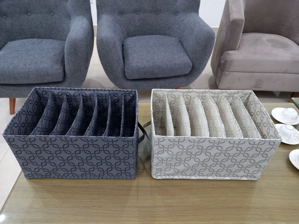 Hộp Vải Dựng Quần Áo Chia Ngăn Có Nắp