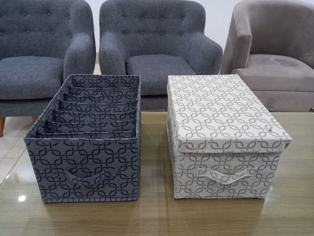 Hộp Vải Dựng Quần Áo Chia Ngăn Có Nắp