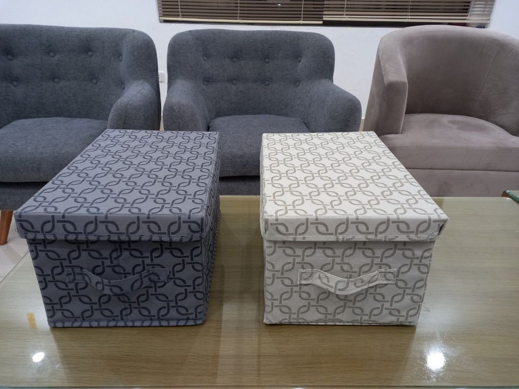 Hộp Vải Dựng Quần Áo Chia Ngăn Có Nắp