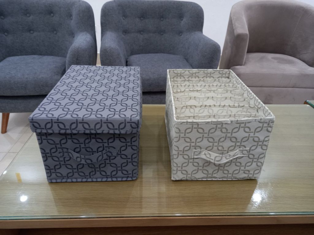 Hộp Vải Dựng Quần Áo Chia Ngăn Có Nắp