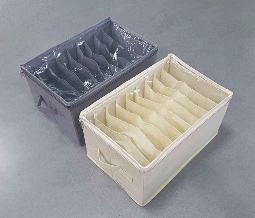 Hộp vải chia ngăn nắp trong khóa kéo