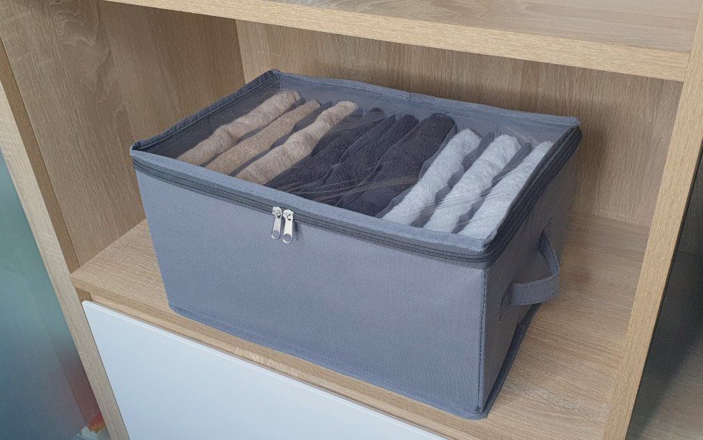 Hộp vải chia ngăn nắp trong khóa kéo