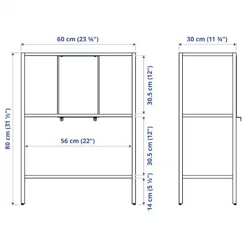 Kệ đa năng BAGGEBO IKEA 3 TẦNG - MÀU XANH