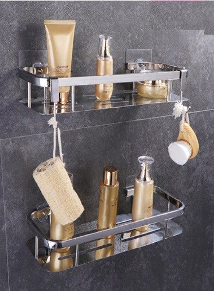 Kệ phòng tắm inox chữ nhật