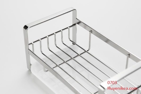 Khay nhỏ inox 304 đựng miếng rửa chén CÓ KHAY HỨNG NƯỚC 18*10*9cm