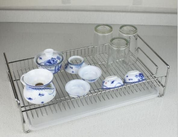 Khay úp ly INOX có hứng nước 41*22.5*11cm