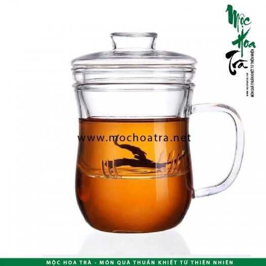 Ly trà thủy tinh có lõi lọc