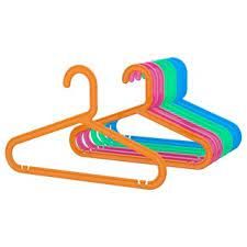 Móc treo quần áo mầu sắc IKEA BAGIS (set 8c)