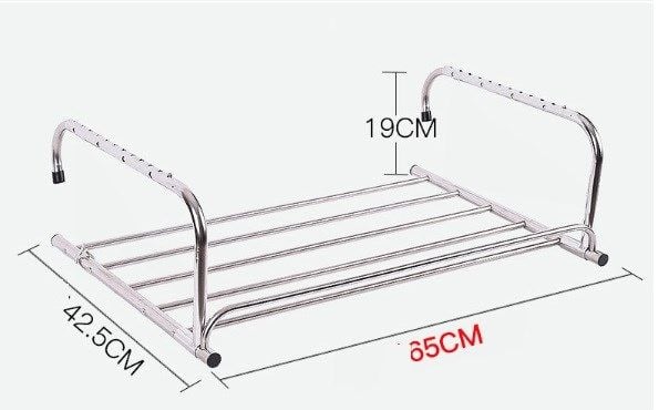 Giá phơi đồ inox móc ban công