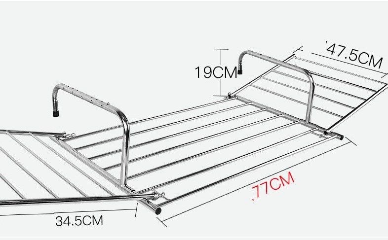 Giá phơi đồ inox móc ban công