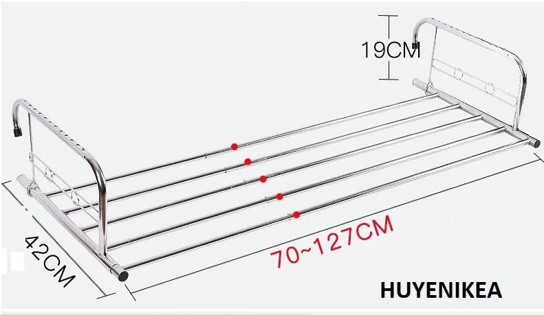 Giá phơi đồ inox móc ban công