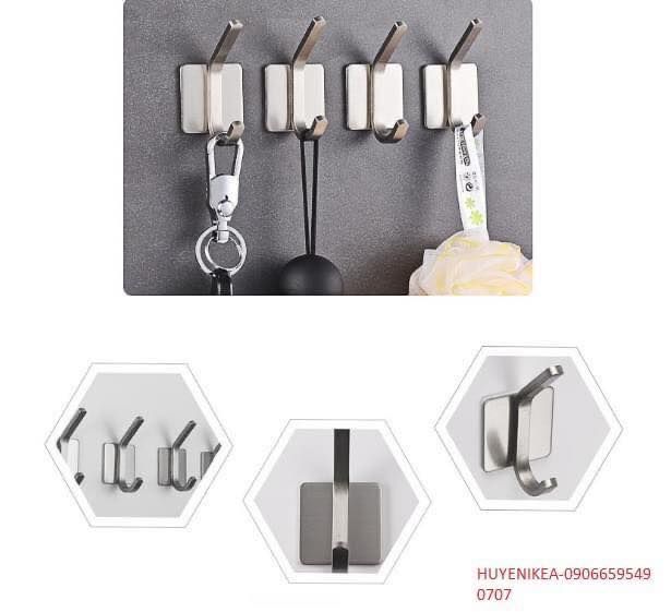 Móc dán inox chịu tối đa 3kg