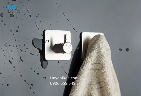 Móc dán inox chịu tối đa 3kg