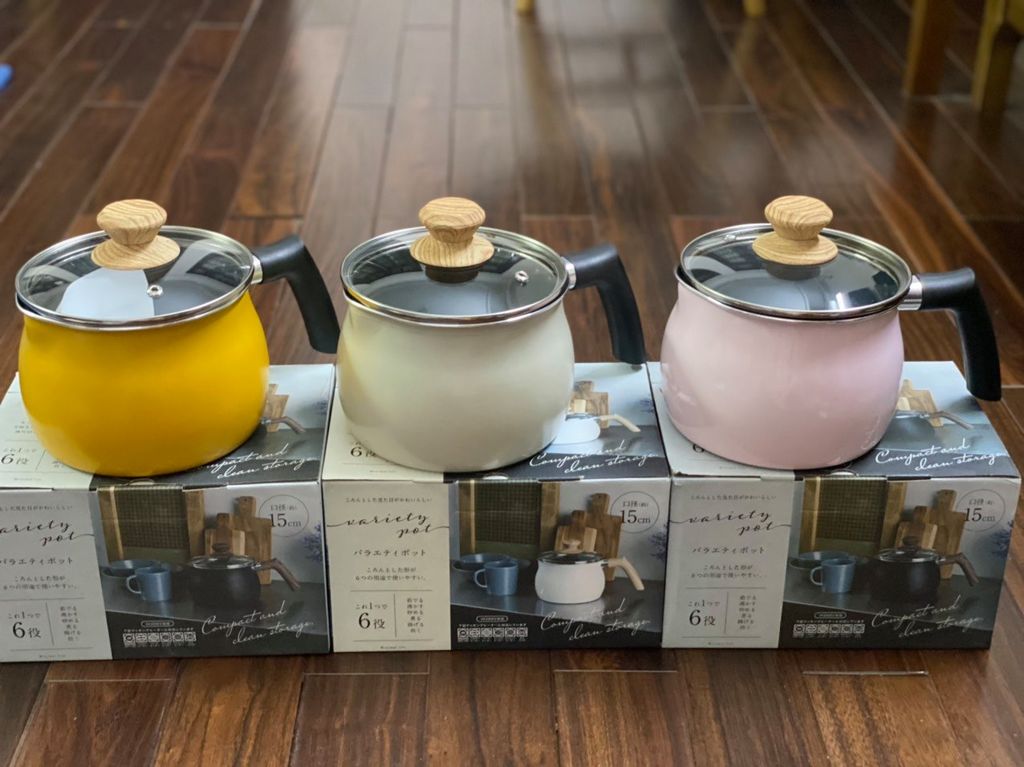 Nồi chiên ngập dầu có vòi rót nhật bản 15cm- màu xanh