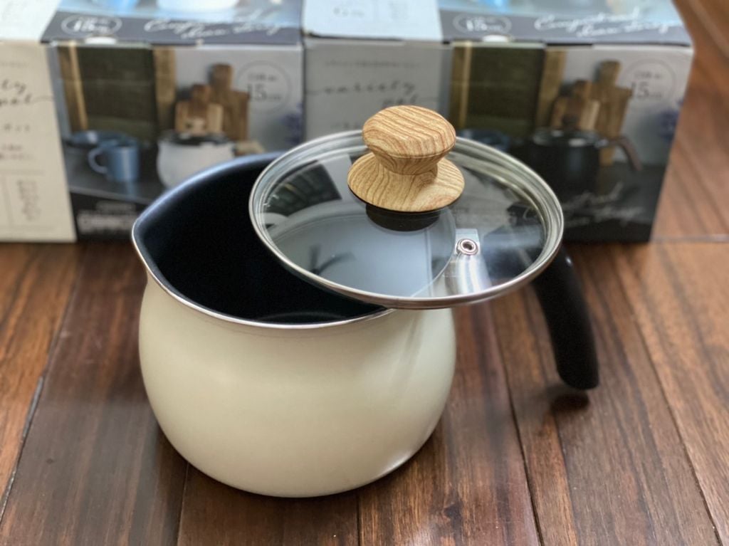 Nồi chiên ngập dầu có vòi rót nhật bản 15cm- màu xanh