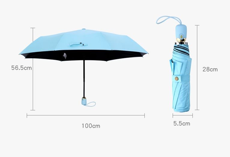 Ô DÙ TỰ ĐỘNG  đường kính 100cm xếp gọn 18cm và ĐU  MINI siêu gọn