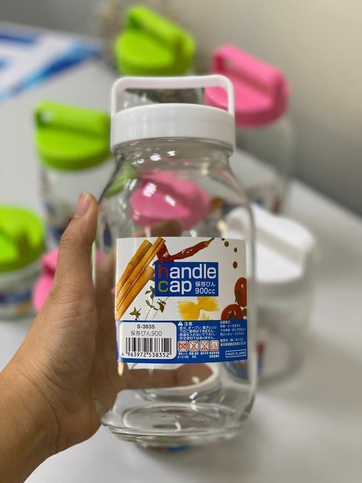 Lọ thủy tinh có quai xách