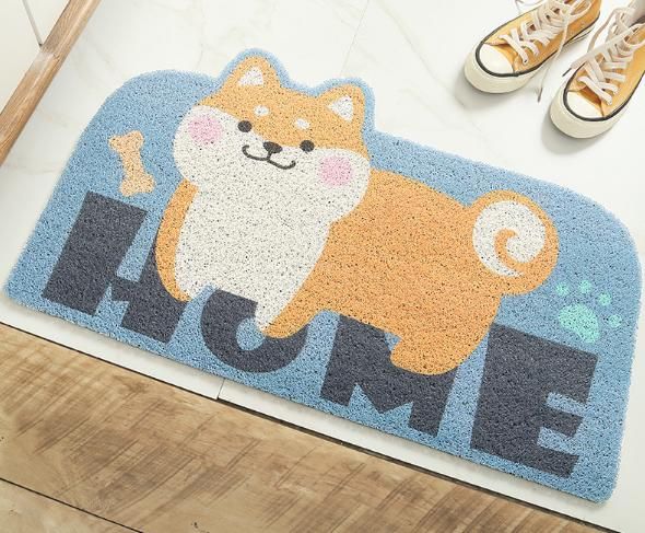 Thảm nhựa sợi rối cửa ra vào hình dễ thương