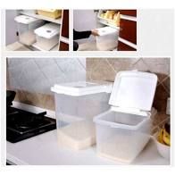 Thùng gạo 10kg nắp bật có bánh xe 21.7 × 36.9 x cao 31.5cm