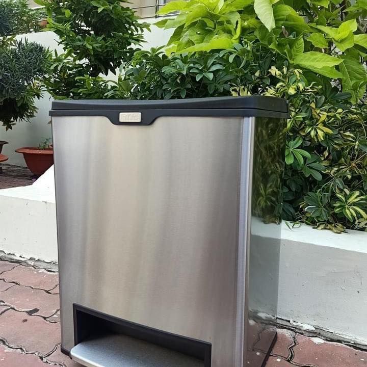 Thùng rác inox fitis MEGA ĐÔI-ĐẠP-NHỎ