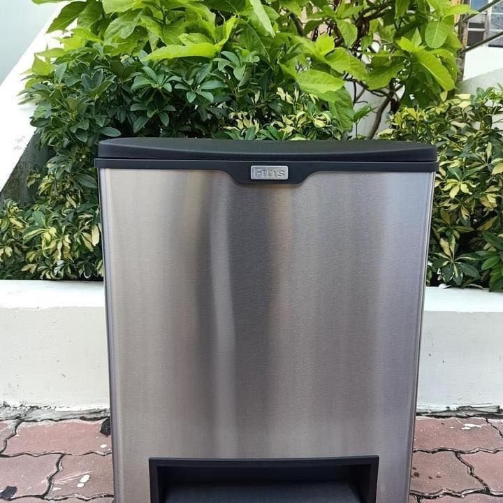 Thùng rác inox fitis MEGA ĐÔI-ĐẠP-NHỎ