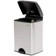 Thùng rác FITIS - Đạp vuông nhỏ - Inox mờ 15L 30 x 26 x 44 (cm) SPS1-901