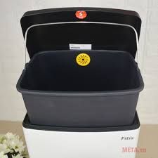 Thùng rác FITIS - Đạp vuông nhỏ - Inox mờ 15L 30 x 26 x 44 (cm) SPS1-901